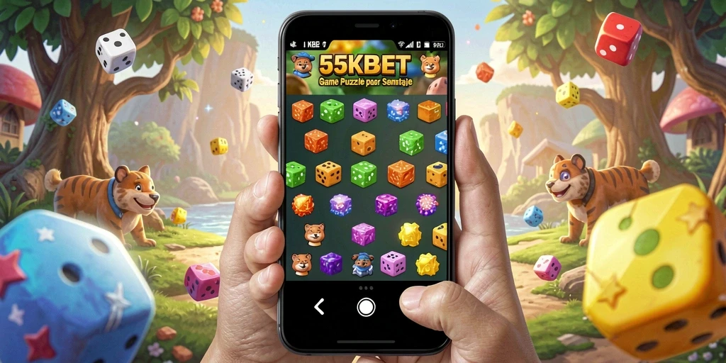 Tangkapan layar gameplay 55KBET menampilkan berbagai teka-teki yang menantang.