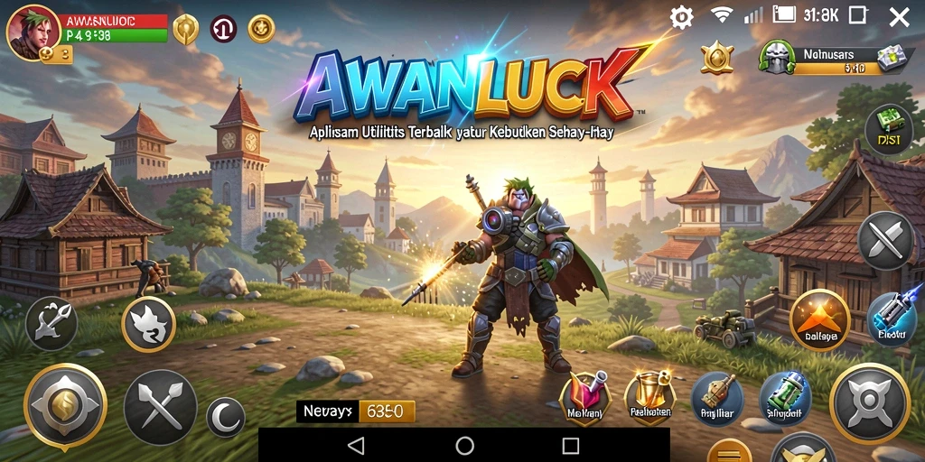 Tampilan antarmuka AWANLUCK yang mudah digunakan dan fungsional.