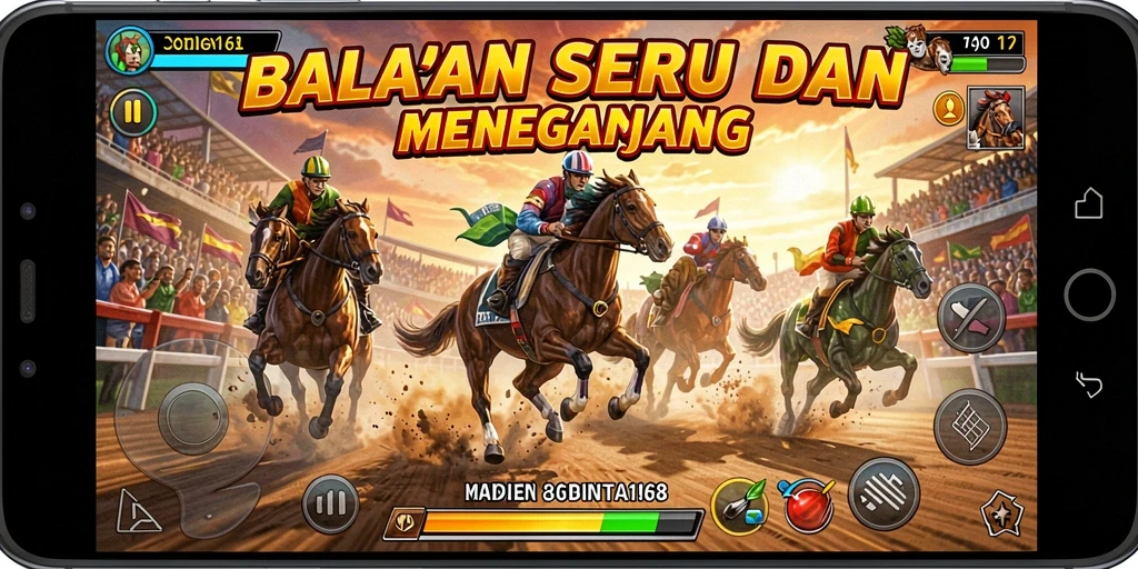Tampilan gameplay balapan seru di BAGINTA168.