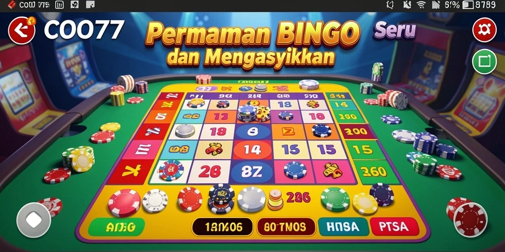Screenshot gameplay Bingo COO77 yang menunjukkan serunya permainan.
