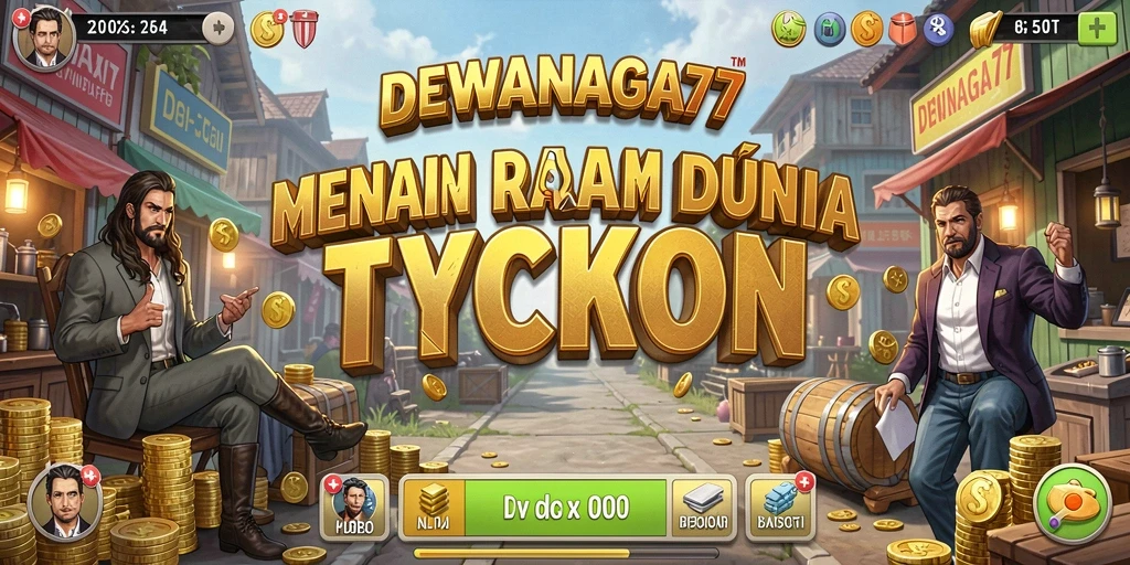 Screenshot game DEWANAGA77 menampilkan pengelolaan bisnis yang menarik.
