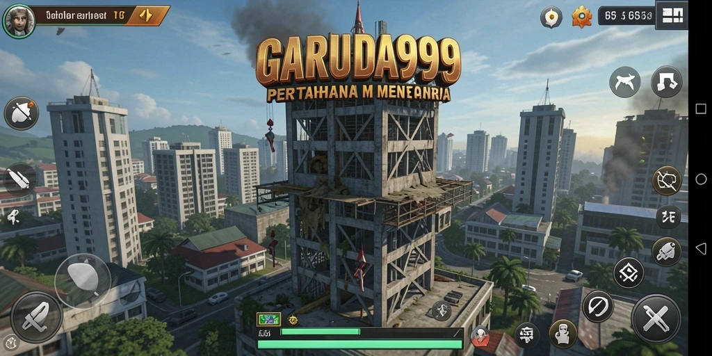 Tampilan seru dari gameplay GARUDA999 di Tower Defense.