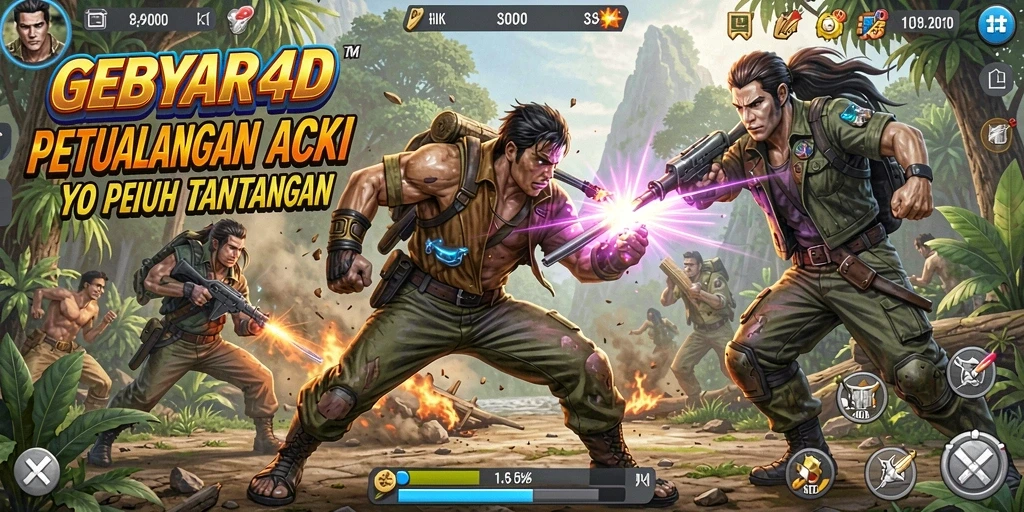 Tangkapan layar GEBYAR4D menampilkan aksi seru di dalam permainan.