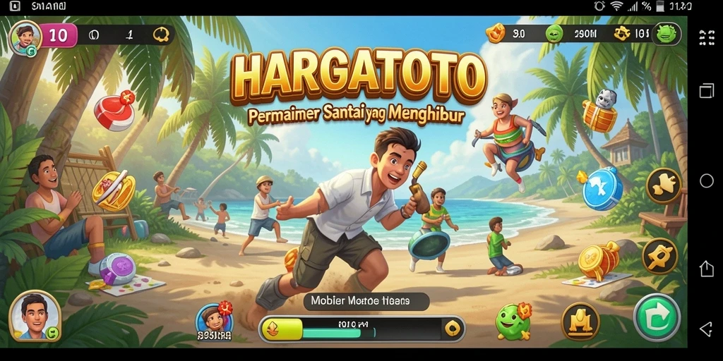 Tampilan menarik dari gameplay HARGATOTO yang seru dan menyenangkan.