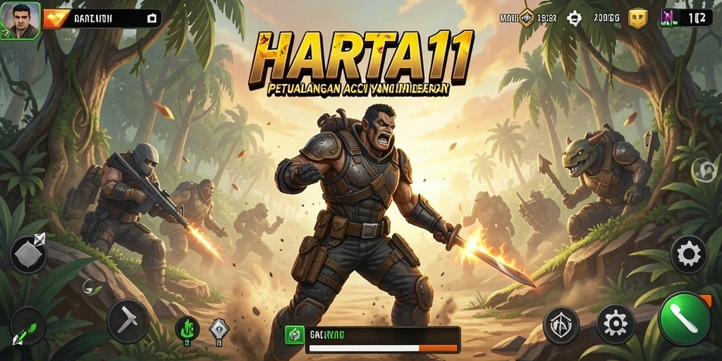 Tampilan gameplay HARTA11 yang menegangkan dan penuh aksi.