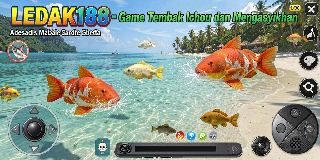 Tampilan gameplay menawan dari LEDAK188 saat menembak ikan.