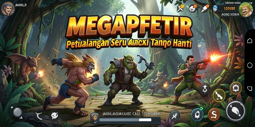Tampilan gameplay seru dalam MEGAPETIR dengan aksi yang intens.