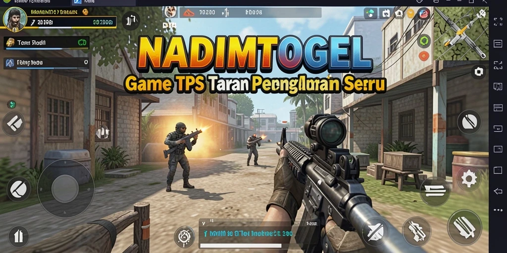 Tampilan gameplay seru NADIMTOGEL dalam pertempuran TPS.
