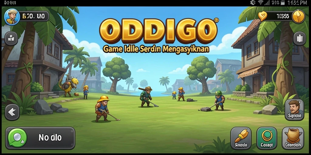 Tampilan screenshot utama ODDIGO yang menunjukkan gameplay santai dan seru.