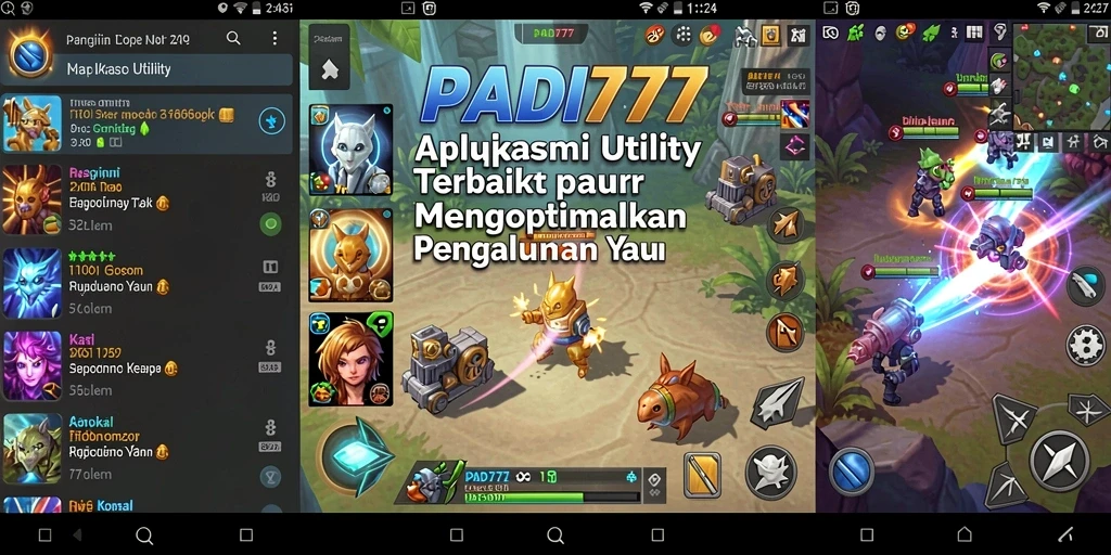 Tampilan utama PADI777 yang menampilkan fitur-fitur utamanya.
