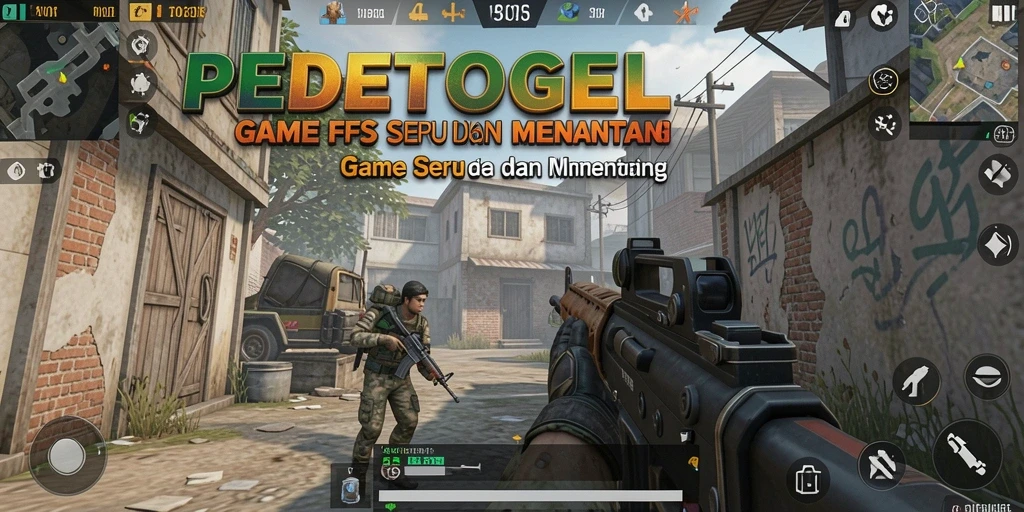 Tampilan gameplay menegangkan dalam PEDETOGEL, penuh aksi FPS.