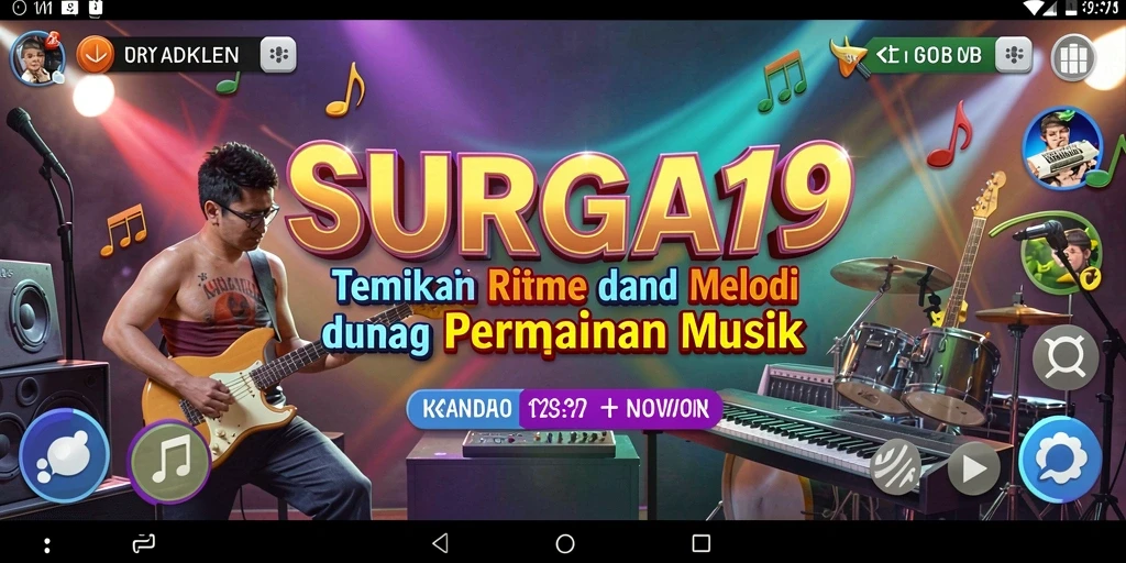 Tangkapan layar SURGA19 menunjukkan pengalaman bermain musik yang menyenangkan.