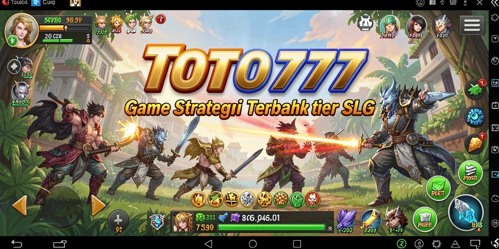 Screenshot gameplay TOTO777 yang menampilkan strategi pertempuran.