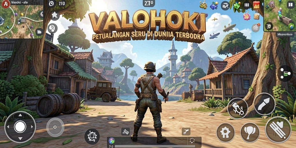 Gameplay seru VALOHOKI dalam dunia terbuka yang luas.